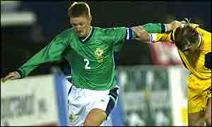 West Ham's Steve Lomas was secure at the back for Northern Ireland