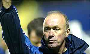 Sammy McIlroy was back in the dug-out against Ukraine after serving a one-match ban