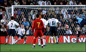 Artim Sakiri gives Macedonia a surprise lead in the 2-2 draw with England