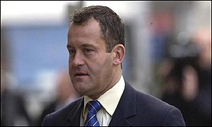 Paul Burrell arrives at court on Thursday