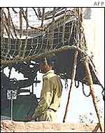 A Pakistani soldier guarding the border
