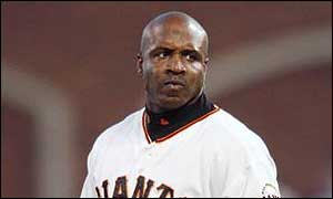Barry Bonds, of the San Francisco Giants