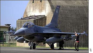 US F-16 fighter at Incirlik air base, Turkey