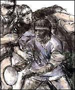 Drawing of rugby