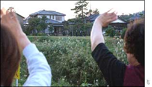 Neighbours of Kaoru Hasuike wave as he visits home 24 years after being kidnapped by North Korea