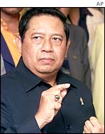 Indonesian Security Minister Susilo Bambang Yudhoyono 