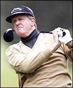 Colin Montgomerie found life tough against an in-form Ernie Els