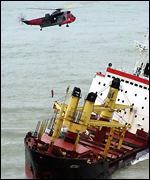 The Kodima ran aground off Whitsand Bay 