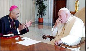 Bishop Wilton Gregory meets the Pope