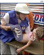 Rescue worker in Medellin
