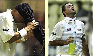 Mattthew Hayden and Ricky Ponting feel the heat in Sharjah