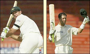 Pakistan were made to toil in the Sharjah heat as Ricky Ponting hits a brilliant unbeaten century for the dominant Australians