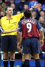 Ipswich's Pablo Counago is sent-off