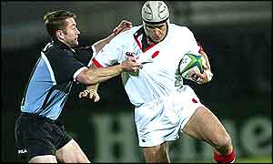 Former Springbok Warren Brosnihan was prominent in Ulster's victory over Cardiff