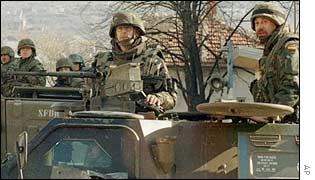 Nato peacekeepers in Bosnia