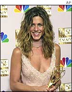 Jennifer Aniston after getting Emmy award