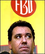 Fire Brigades Union leader Andy Gilchrist