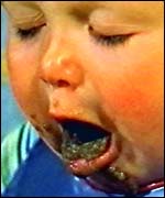 Baby's bitter taste reaction