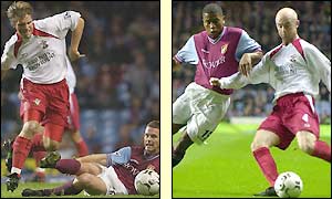 Anders Svensson and Chris Marsden find the Villa defence hard to beat