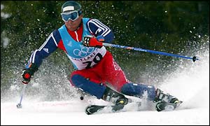 Baxter in action at the 2002 Winter Olympics