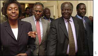 (from l-r) Ngilu, Saitoti, Kibaki, Odinga