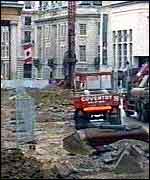 Trafalgar Square roadworks
