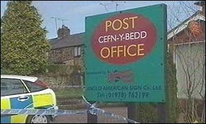 Cefn-Y-Bedd post office was robbed