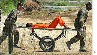 A prisoner at Guantanamo Bay