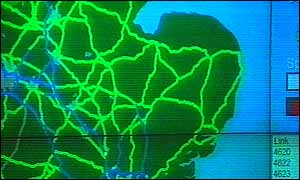 Control screen at Trafficmaster 