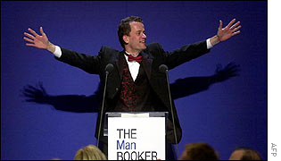 Yann Martel accepting the Booker Prize