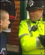 Police officer and youth generic