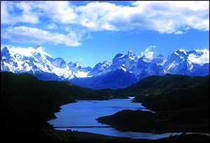 Snowy mountains beyond lake M Infante/UNEP/Topham