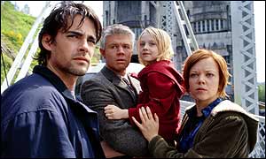 Dakota Fanning and co-stars in Steven Spielberg's Taken