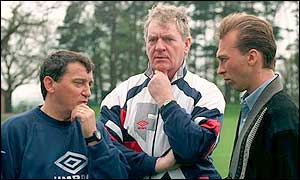 Graham Taylor, Lawrie McMenemy and David Platt discuss tactics