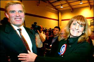 David Edwards and Carol Hughes: Two of three BNP councillors