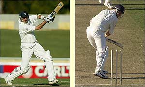 Andrew Caddick's unbeaten 62 and Matthew Hoggard's 33 pushed the England total to 221 all out