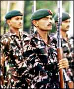 Bangladeshi soldiers on parade