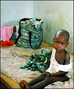 Child in Kindu hospital 
