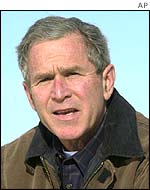 President Bush at his Texas ranch