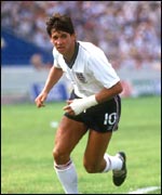 Playing for England in Mexico 1986