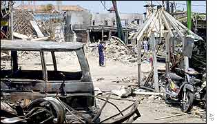 Wreckage of the Bali bomb