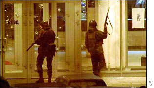 Russian special forces outside theatre