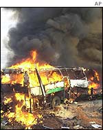 Israeli bus after suicide attack, 21 October