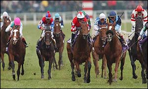 Domedriver leads Rock of Gibraltar at Arlington