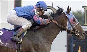 Jose Santos brings Volponi home in the Breeders' Cup Classic 