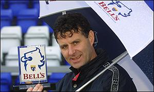 Steve Paterson with one of his manager of the month awards