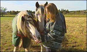Jackie Boyd with her horses