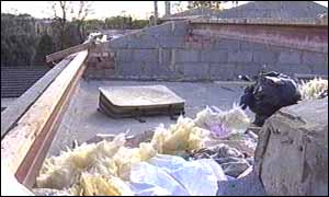 A block of flats in Cambridge left without a roof
