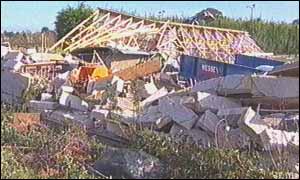 The ruins of a Marconi social club in Chelmsford, Essex