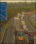 M4 motorway near Cardiff